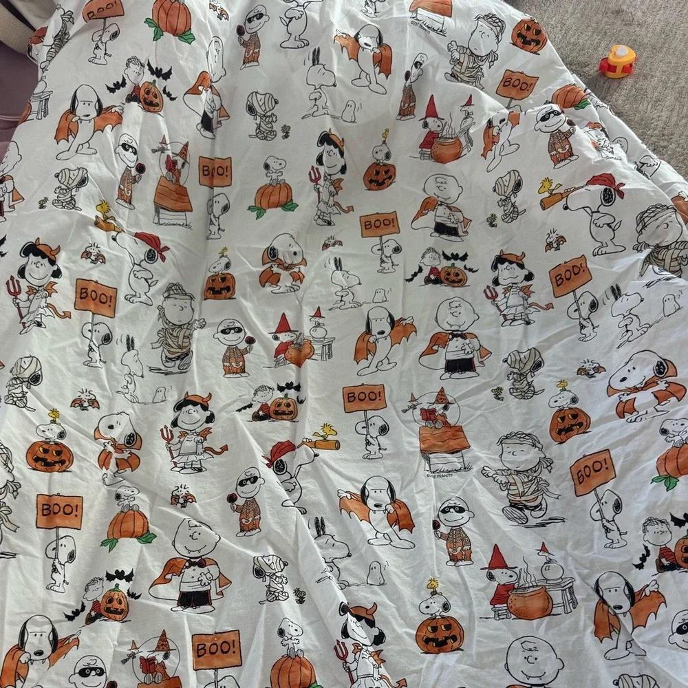 Pottery Barn kids Peanuts Snoopy HALLOWEEN sheet